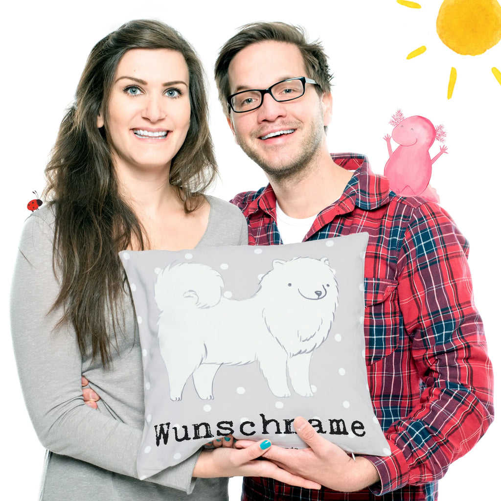 Personalised cushion Samoyed Lifesaver Dog, dog breed, purebred dog, dog owner, gift, animal lover, giving, puppy