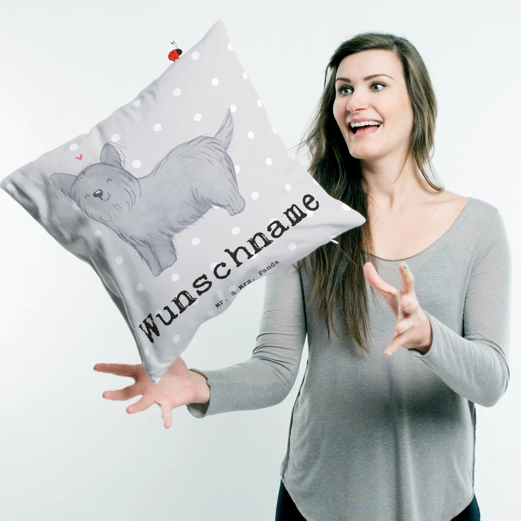 Personalised cushion Skye Terrier Lifesaver Dog, dog breed, purebred dog, dog owner, gift, animal lover, giving, puppy