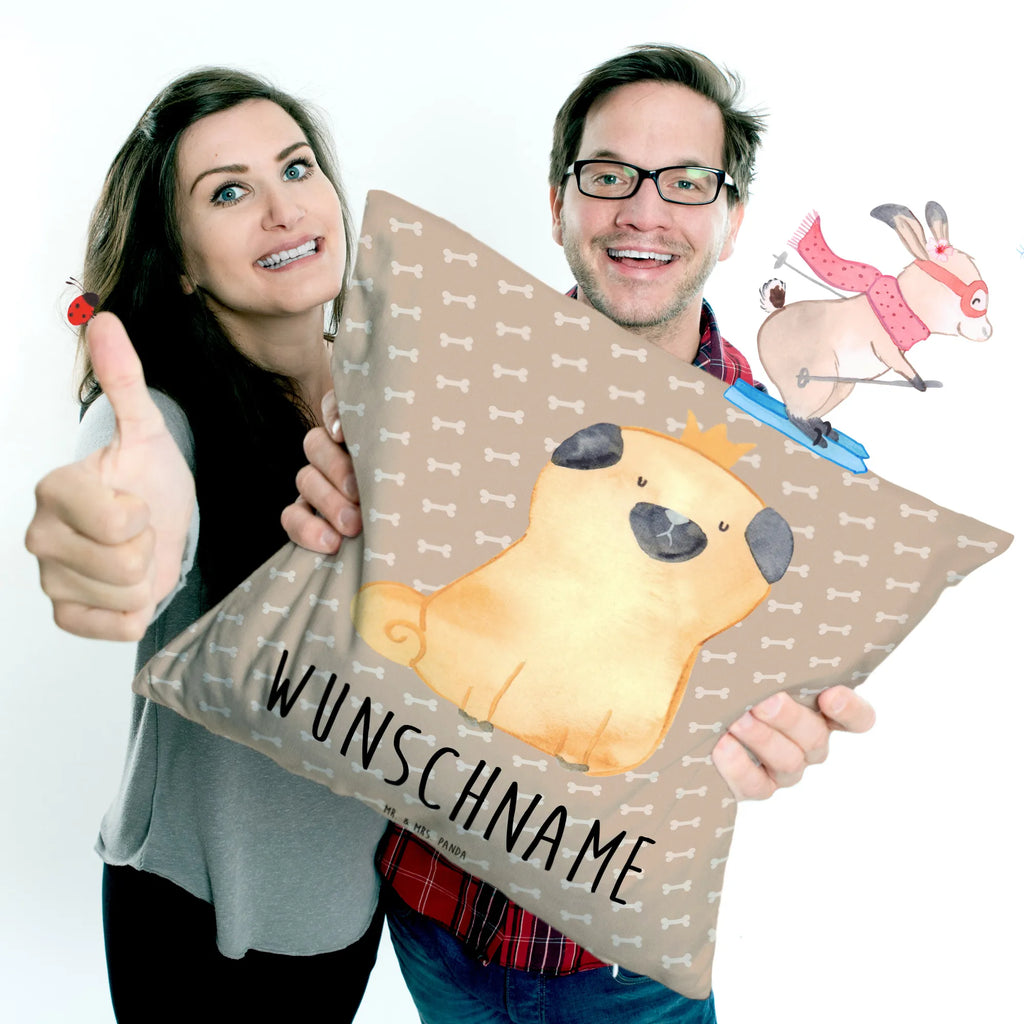Personalised cushion pug Crown dog, mutt, hound, woof, dog mama, dog breed, love dogs, love for dogs, dog decorative items, bag with dog print, funny gifts for dog owners, what do you give a dog lover, Christmas gifts for dogs, gifts for dogs, dog sayings, dog owners. Saying, Pug, allergic, funny, childless, house rules