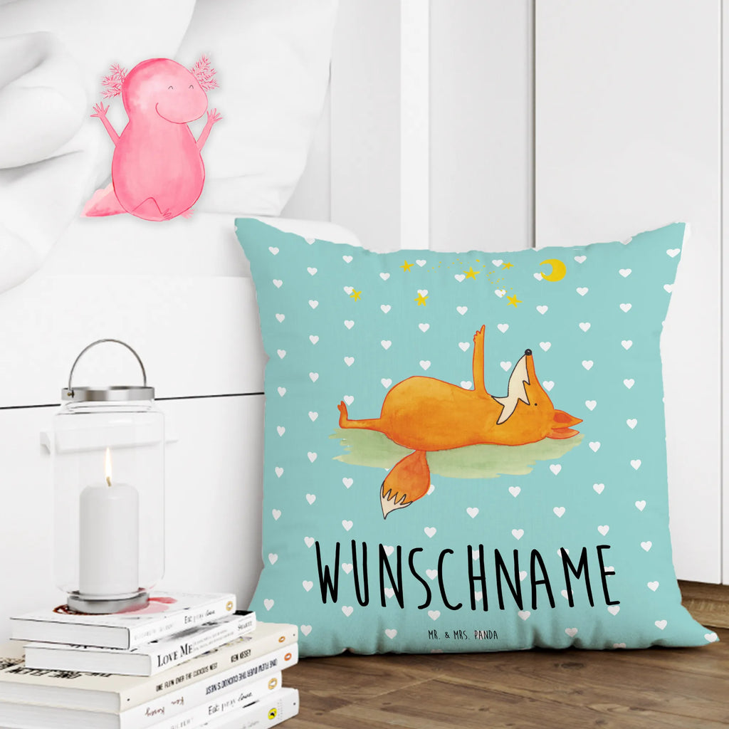 Personalised cushion Fox Stars fox, foxes, forest wildlife, clever as a fox, animal lover, Saying positive, Fox, Romance, Saying beautiful, words of consolation, Always Look on the Bright Side of Life