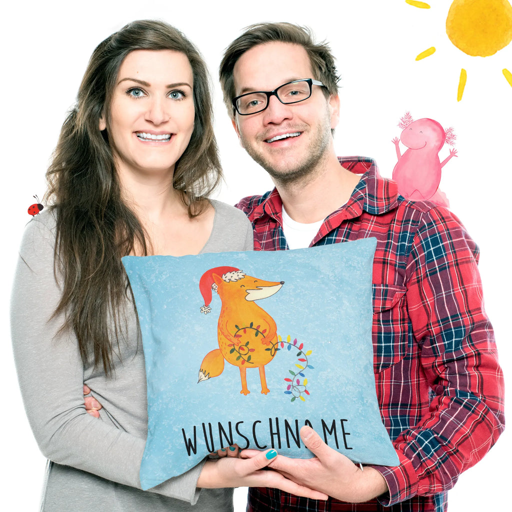 Personalised cushion Fox Christmas Winter, Christmas, Christmas time, snow, Foxes, Saying beautiful, Christmas Eve, Fox, Santa Claus, Gift Christmas