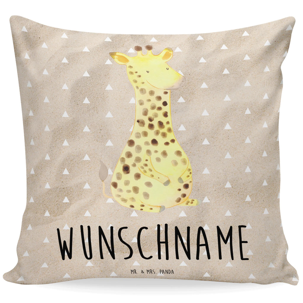Personalised cushion giraffe Satisfied Africa, Happiness, Adventure, Giraffe