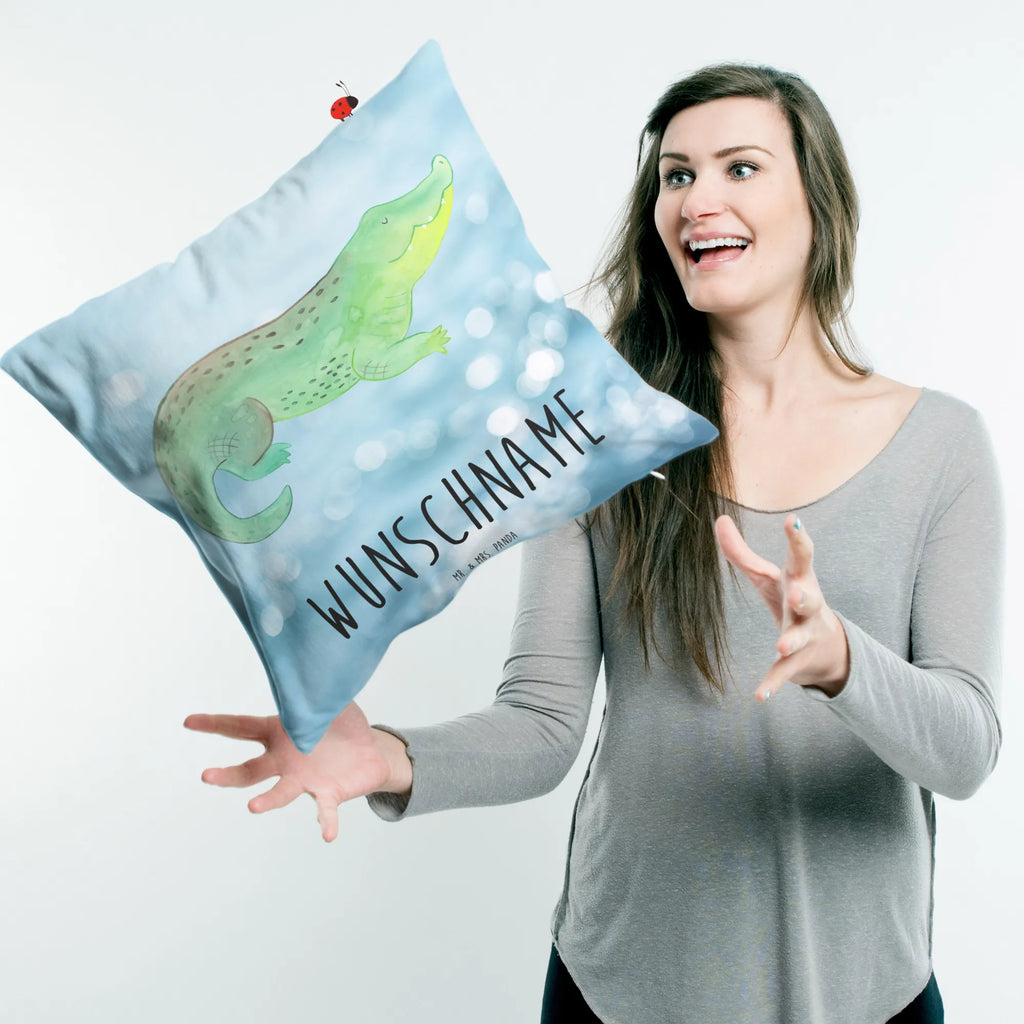 Personalised cushion Crocodile Seafood, aquatic animals, ocean, sea, fish, shells, corals, reef, whale, narwhal, sea urchin, lobster, platypus, turtle, manatee, crocodile, orca, shrimp, gifts for seafood lovers, water world, underwater animals, underwater world, vacation, deep sea, seafood fans, gift ideas, seafood decoration, seafood posters, girlfriend, to be crazy, crocodiles, wanderlust, favorite person, to be spontaneous, best friend, adventurousness