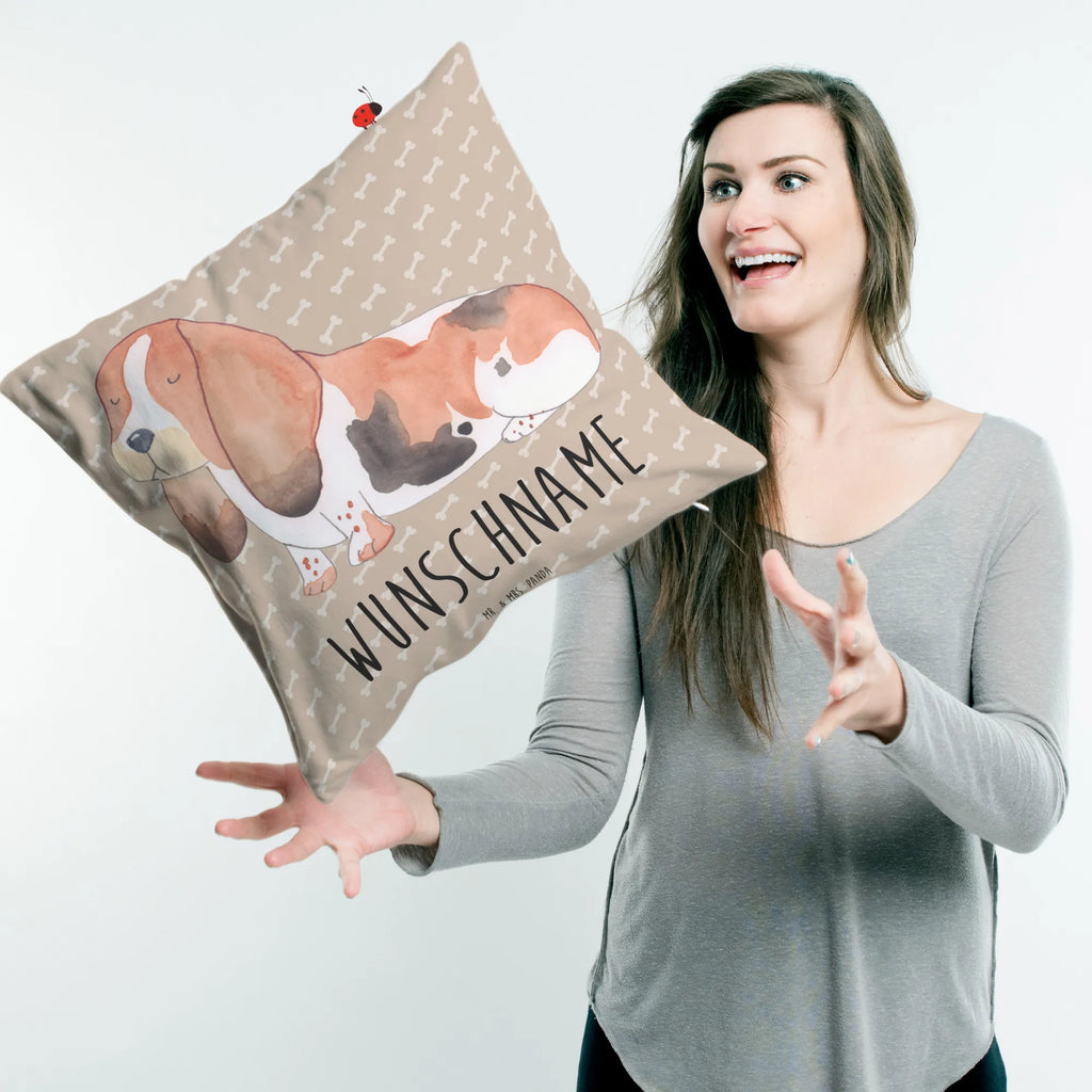 Personalised cushion Dog Basset Hound dog, mutt, hound, woof, dog mama, dog breed, love dogs, love for dogs, dog decorative items, bag with dog print, funny gifts for dog owners, what do you give a dog lover, Christmas gifts for dogs, gifts for dogs, dog sayings, Dog, dog love, childless, basset, basset hound