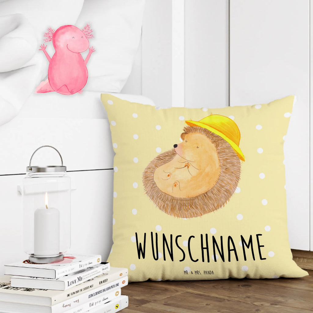 Personalizowana poduszka jeż Modlić się Motywy zwierzęce, dobra energia, zabawne powiedzonka, zwierzęta