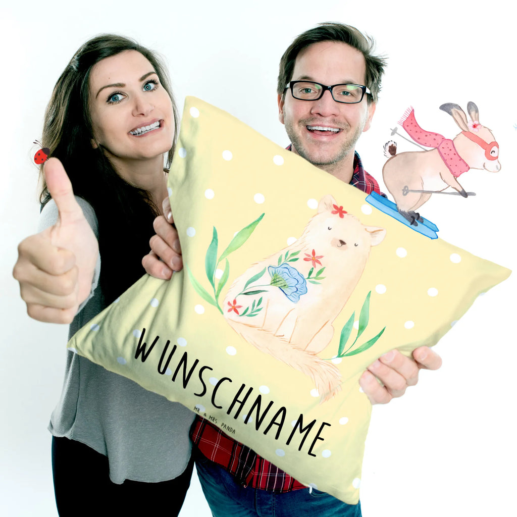 Personalised cushion Cat Flower cat, tomcat, kitty, meow, kitten, housecat, mama cat, love cats, cat image, cat fan, cat lover, cat fancier, cat decoration, gift for cat lover, cat owner, funny cats, cat sayings, cat motto, funny cat gifts, fan merchandise, cat stuff, animal lover, Cat, self-love, self-care, motivation, courage outburst