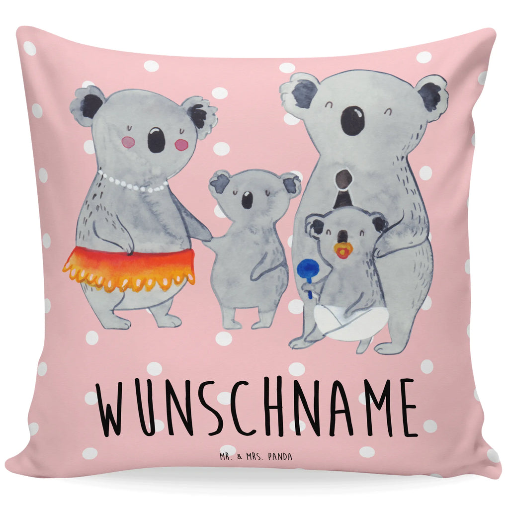 Personalised cushion Koala Family bedrucken, Wunschname, Kissen, Name, personalisiert, Kopfkissen, Familie, Vatertag, Muttertag, Bruder, Schwester, Mama, Papa, Oma, Opa, Koalas, Family, Kinder, Familienleben, Koala, Geschwister