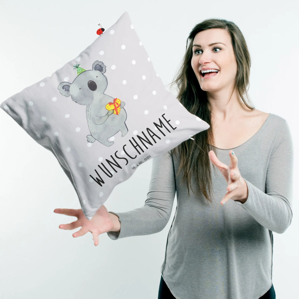Personalisiertes Kissen Koala Geschenk Kopfkissen, bedrucken, Kissen, personalisiert, Wunschname, Name, Koala, Koalabär, Party, Geburtstag, Geschenk