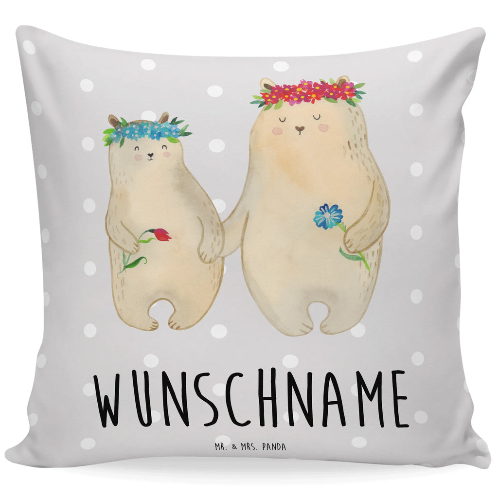 Personalizowana poduszka Niedźwiedzie z wianuszkiem Wunschname, Kissen, Personalisiert, Bedrucken, Name, Kopfkissen, Schwester, Familie, Vatertag, Opa, Oma, Muttertag, Papa, Mama, Bruder, Kind, Bär, Mutter, Geschenk Mama. Muttertag, Tochter, Weltbeste Mama, Lieblingsmensch, Töchter, Mami, Bären, Family, Lieblingsmama, Kinder, Beste Mutter, Mutti, Vorbild