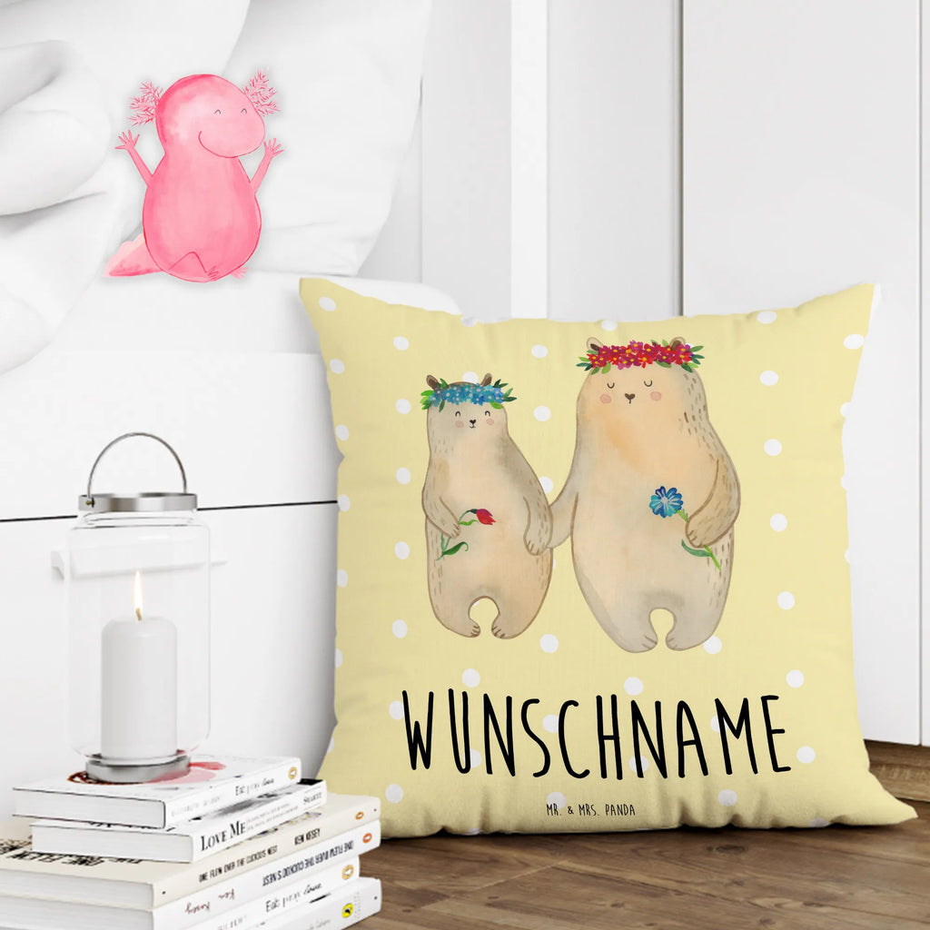 Personalizowana poduszka Niedźwiedzie z wianuszkiem Wunschname, Kissen, Personalisiert, Bedrucken, Name, Kopfkissen, Schwester, Familie, Vatertag, Opa, Oma, Muttertag, Papa, Mama, Bruder, Kind, Bär, Mutter, Geschenk Mama. Muttertag, Tochter, Weltbeste Mama, Lieblingsmensch, Töchter, Mami, Bären, Family, Lieblingsmama, Kinder, Beste Mutter, Mutti, Vorbild