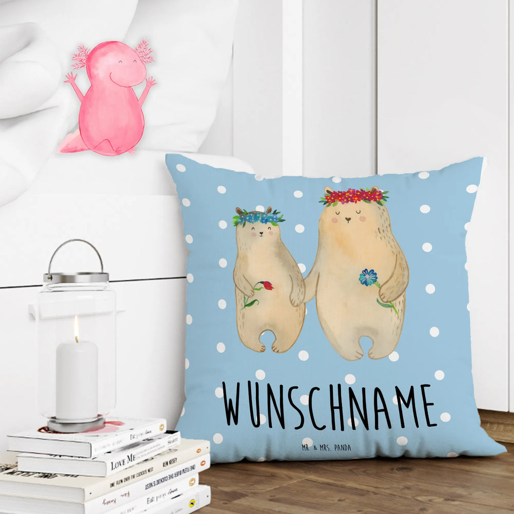 Personalizowana poduszka Niedźwiedzie z wianuszkiem Wunschname, Kissen, Personalisiert, Bedrucken, Name, Kopfkissen, Schwester, Familie, Vatertag, Opa, Oma, Muttertag, Papa, Mama, Bruder, Kind, Bär, Mutter, Geschenk Mama. Muttertag, Tochter, Weltbeste Mama, Lieblingsmensch, Töchter, Mami, Bären, Family, Lieblingsmama, Kinder, Beste Mutter, Mutti, Vorbild