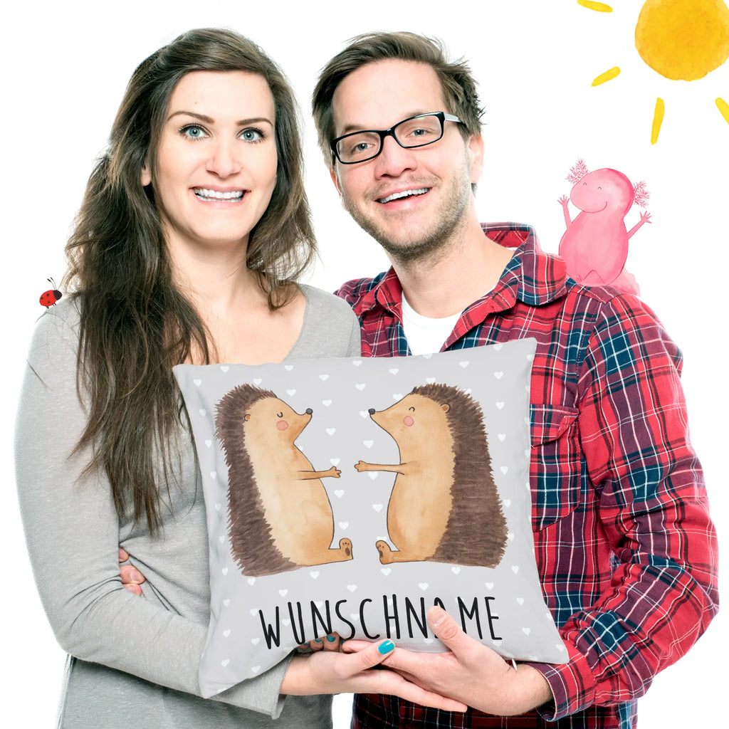 Personalised cushion Hedgehogs in love Love, Loving, Two, Together, Marriage, Engagement, Proposal of marriage, Love gift, gift for her, gift for him, anniversary gift, Married, Girlfriend, Proof of love, Anniversary, In love, Gift, Partner, Wedding anniversary, Engaged, Wedding, Hedgehog, Friend