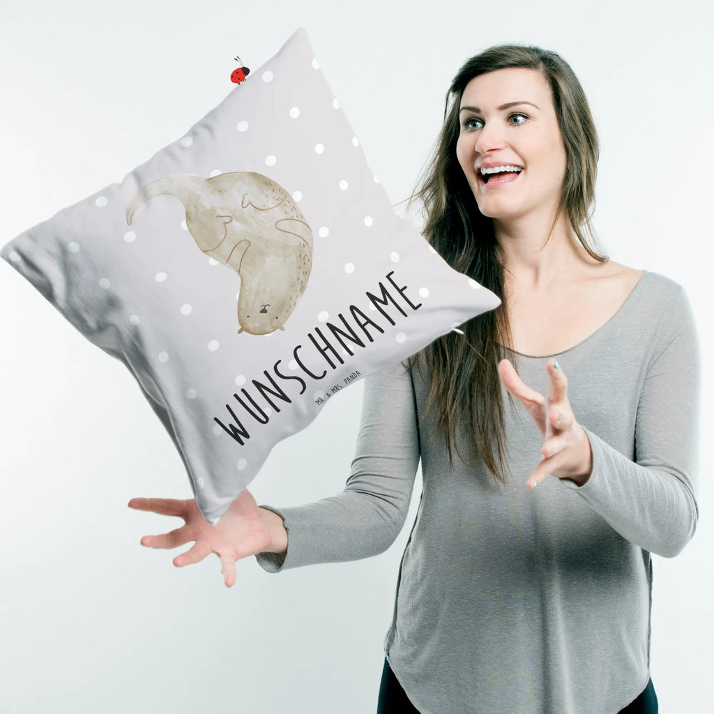 Personalizowana poduszka wydra Do góry nogami Kuna, wydra, morska wydra