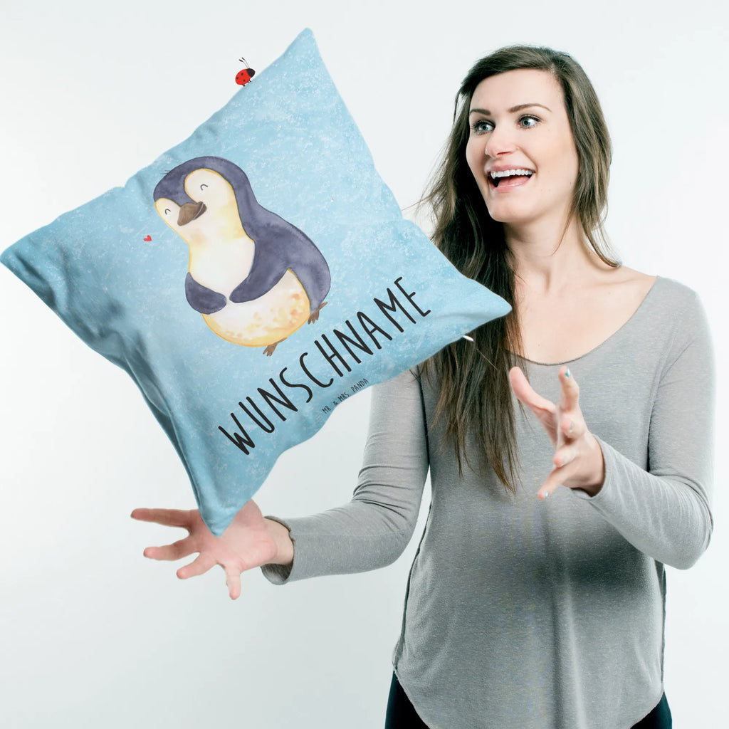 Personalised cushion Penguin diet Penguin, North Pole, Winter, Penguins, penguins, body love, losing weight, diet, weight, penguin, self-love, self-respect, motivation