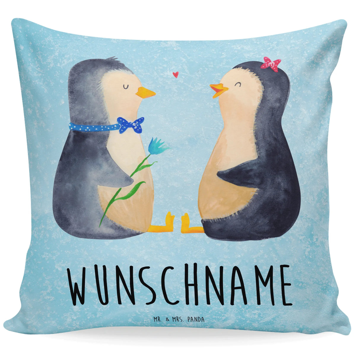 Personalizowana poduszka Pingwin para Pinguin
