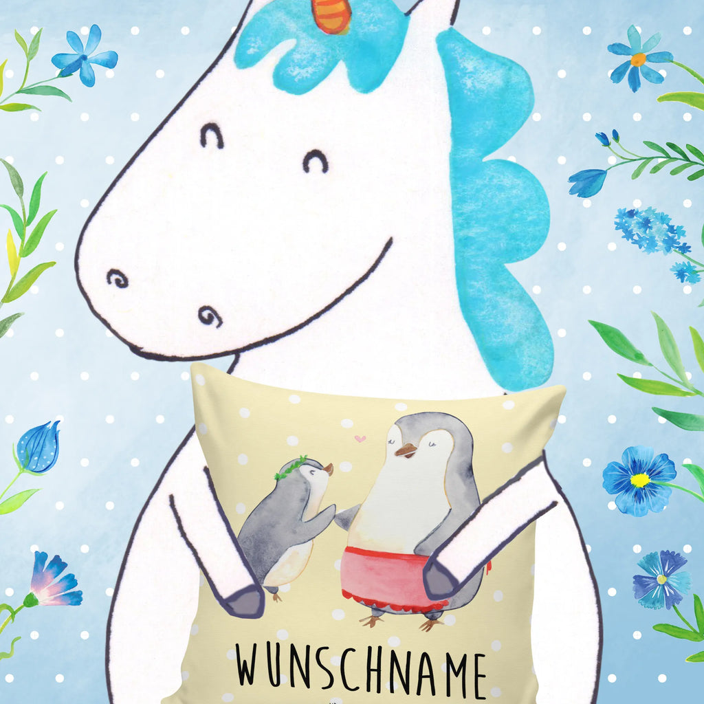 Personalised cushion Penguin with child Family, Father's Day, Mother's Day, brother, sister, Mom, Dad, Mother, Birthday, Mommy, Gift, Mummy