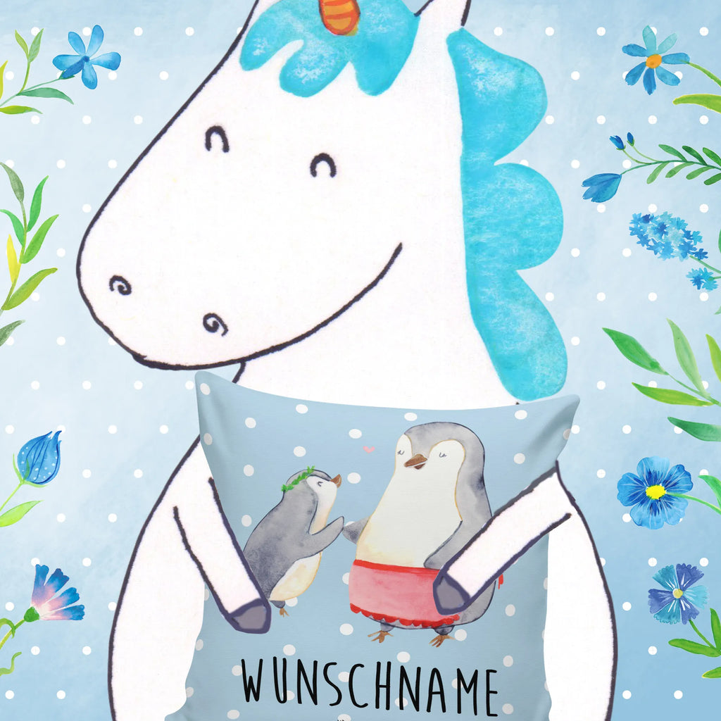 Personalised cushion Penguin with child Family, Father's Day, Mother's Day, brother, sister, Mom, Dad, Mother, Birthday, Mommy, Gift, Mummy