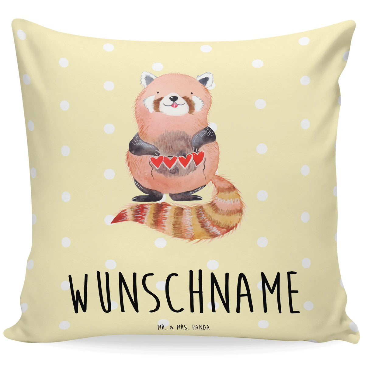 Personalizowana poduszka Czerwony Panda Motywy zwierzęce, dobra energia, zabawne powiedzonka, zwierzęta