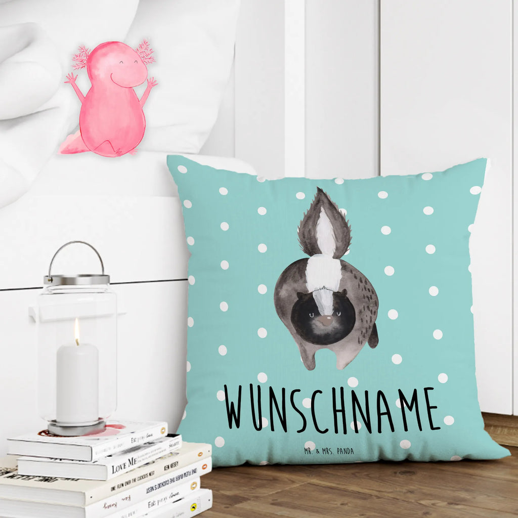 Personalised cushion skunk attack Skunk, stinky, threatening, skunk, angry, wild animal, stinker, predator