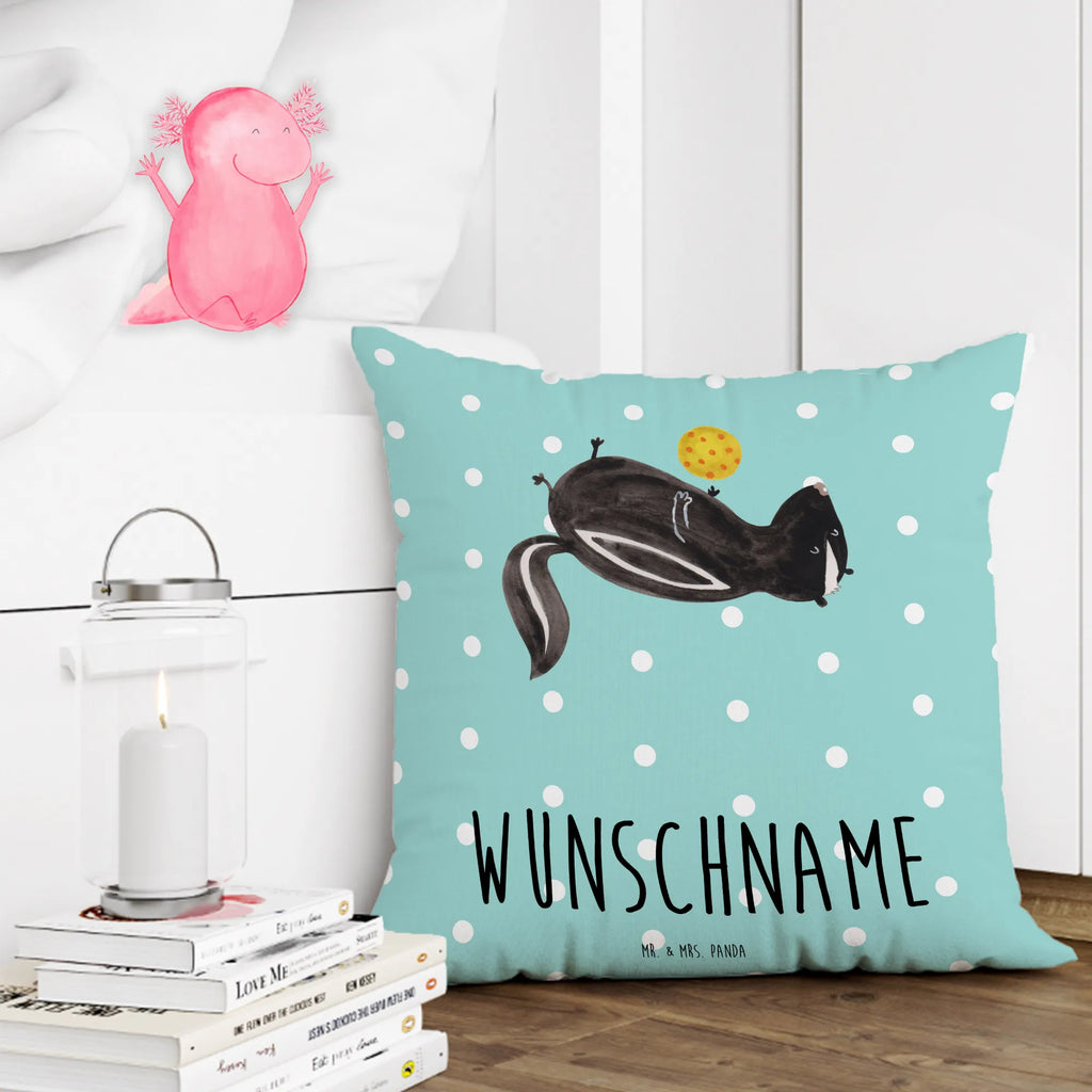 Personalised cushion skunk ball Skunk, wild animal, wisdom, stinky, skunk, predator, playful, stinker