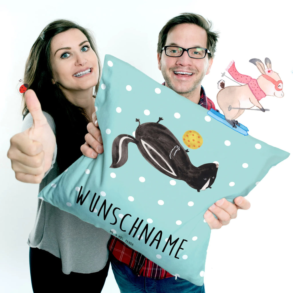 Personalised cushion skunk ball Skunk, wild animal, wisdom, stinky, skunk, predator, playful, stinker