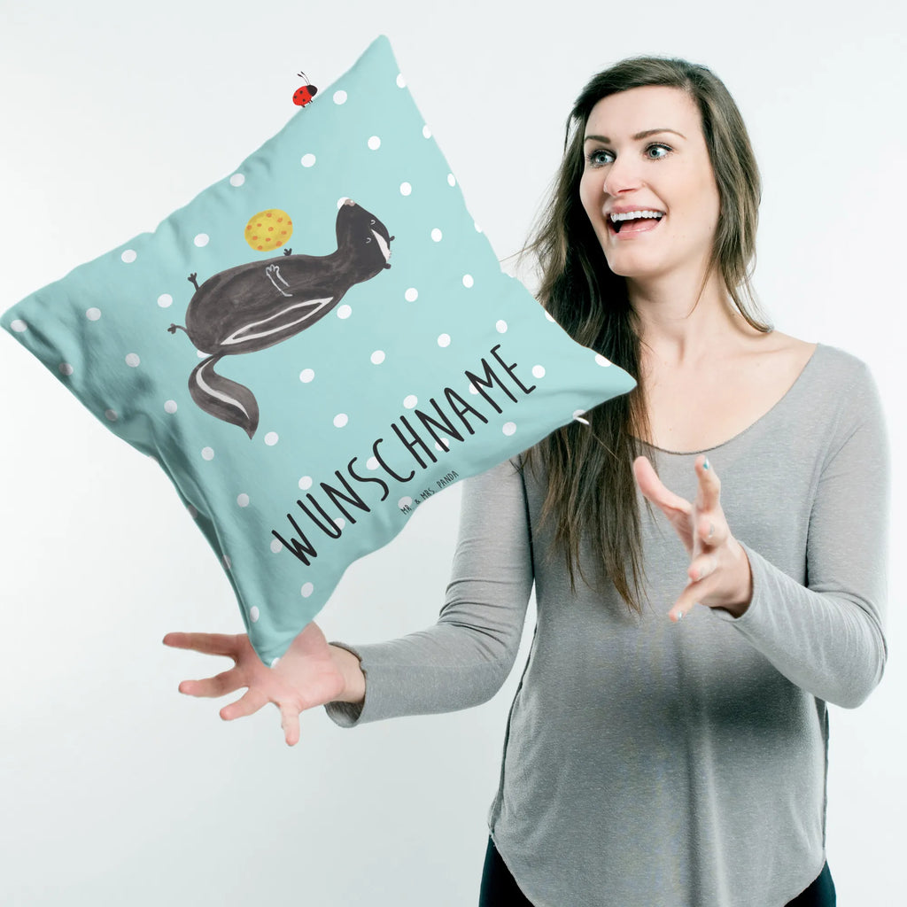 Personalised cushion skunk ball Skunk, wild animal, wisdom, stinky, skunk, predator, playful, stinker