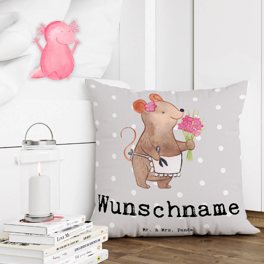 Personalised cushion Mouse Best Great Aunt in the World for, thank you, gift, giving, birthday, birthday present, gift idea, souvenir, make you happy, gift tip, family, great aunt, nephew, trifle, best, favorite aunt, aunts, Great aunt, niece, big, sister, aunt
