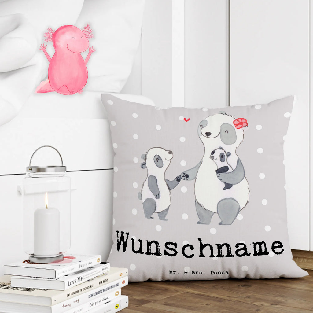 Personalised cushion panda best mom in the world for, thank you, gift, giving, birthday, birthday present, gift idea, souvenir, make you happy, gift tip, Mommy, Son, Thanks, Mom, Mother, Mutti, Mother&#39;s Day, Ma, Best Mom, Super Mom, Daughter, Thank You, Best, Mama