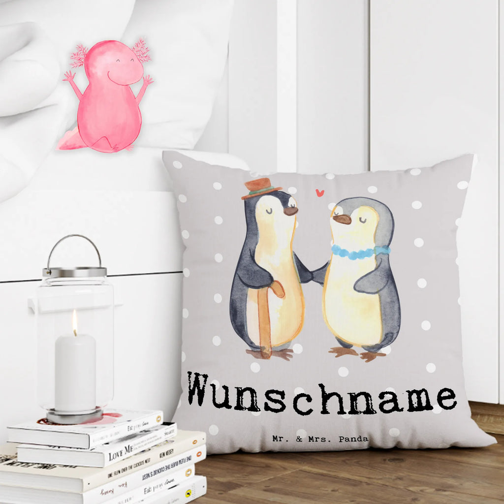 Personalised cushion penguin Best grandparents in the world for, thank you, gift, giving, birthday, birthday present, gift idea, souvenir, make you happy, gift tip, grandpa, grandmother, Grandparents, oppa, best, grandpa. Grandpa, granddaughter, grandma, little thing, grandparents, grandchild, grandson, grandfather, oppi