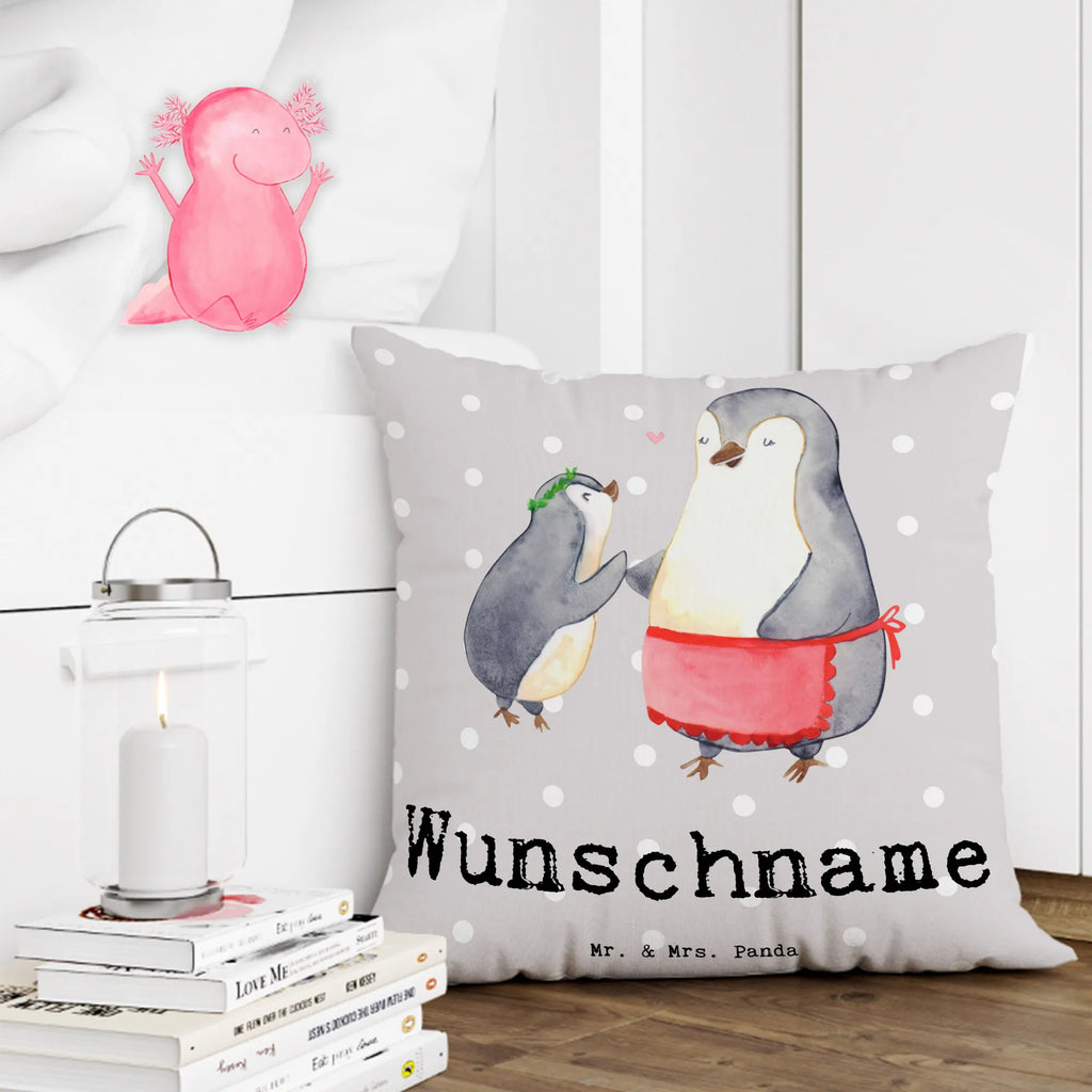 Personalised cushion penguin best mom in the world for, thank you, gift, giving, birthday, birthday present, gift idea, souvenir, make you happy, gift tip, Mutti, Best Mom, Son, Thank You, Mother, Ma, Mother&#39;s Day, Best, Mommy, Super Mom, Mama, Daughter