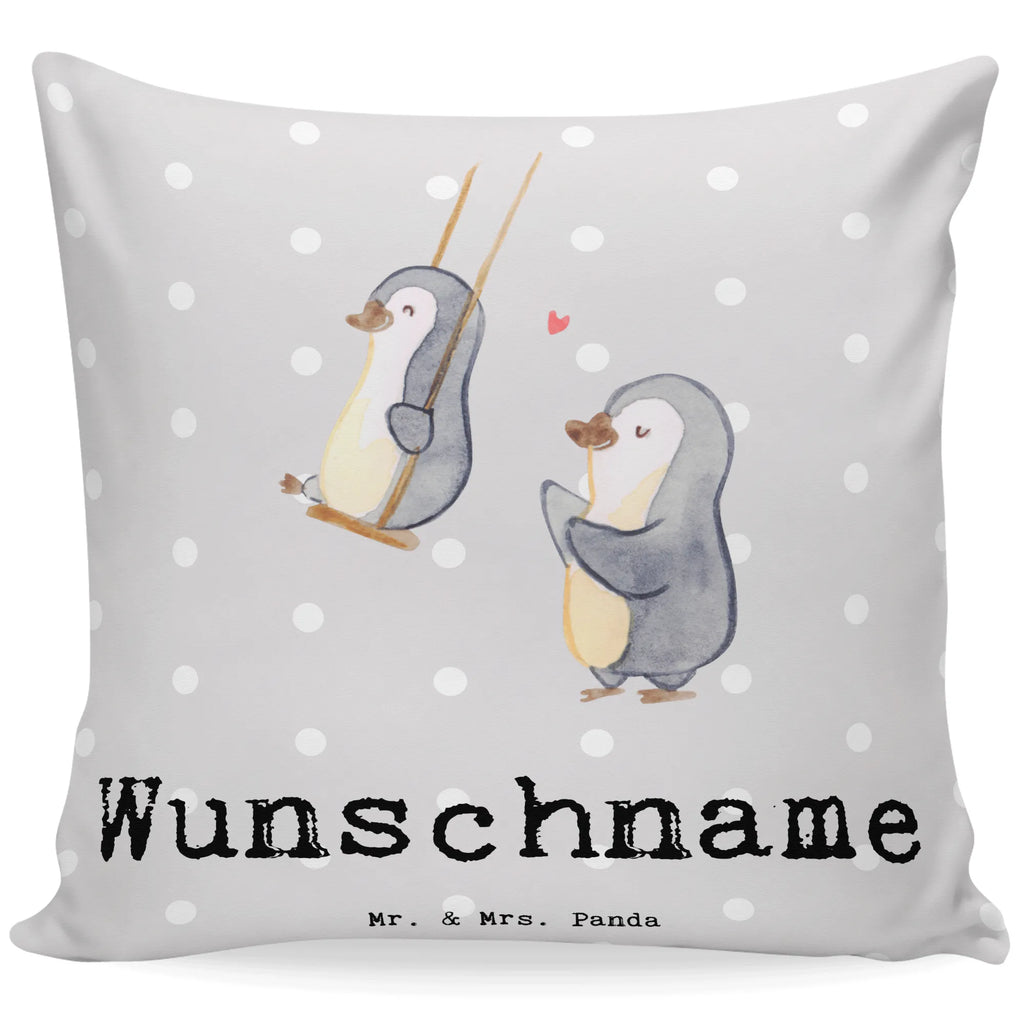Personalised cushion penguin Best godmother in the world for, thank you, gift, giving, birthday, birthday present, gift idea, souvenir, make you happy, gift tip, little thing, nephew, favorite aunt, christening partner, baptism, godfather aunt, niece, family, Godmother
