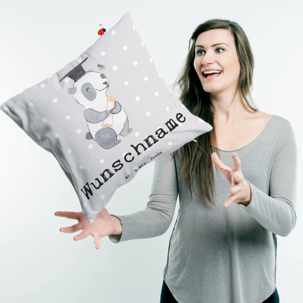 Personalised cushion penguin Best student in the world for, thank you, gift, giving, birthday, birthday present, gift idea, souvenir, make you happy, gift tip, model student, college, funny, graduation, university, students, fun, study, student, alumni, daughter