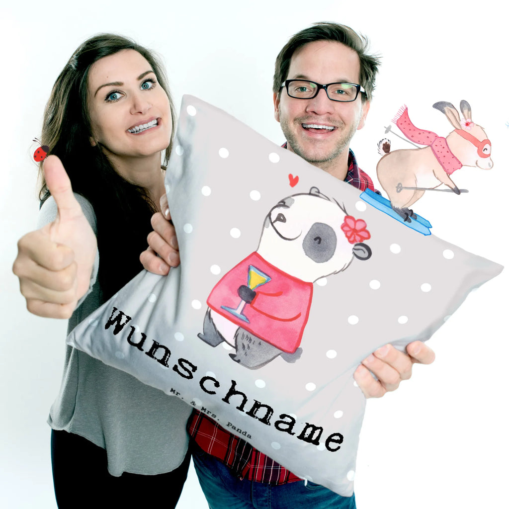 Personalizowana poduszka Panda Najlepsza świadkowa na świecie dla, Dziękuję, Prezent, Wręczyć, Urodziny, Prezent urodzinowy, Pomysł na prezent, Podziękować, Upominek, Sprawić radość, Tip na prezent