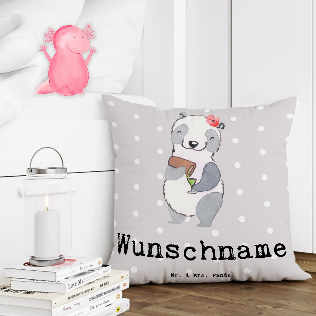 Personalised cushion panda Best drinking sister in the world for, thank you, gift, giving, birthday, birthday present, gift idea, souvenir, make you happy, gift tip, bae, alcohol, drinking, Drinking sister, sister from another mister, sister, party, trifle, friend, drinking sister, weekend