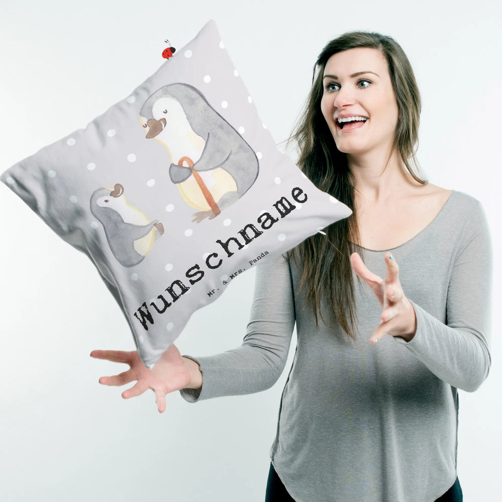 Personalisiertes Kissen Pinguin Bester Großvater der Welt Wunschname, Kissen, personalisiert, Name, bedrucken, Kopfkissen, für, Dankeschön, Geschenk, Schenken, Geburtstag, Geburtstagsgeschenk, Geschenkidee, Danke, Bedanken, Mitbringsel, Freude machen, Geschenktipp, Oppa, Opi. Großpapa, enkel, Kleinigkeit, Opa, Enkelin, Oppi, Grossvater, Großvater, Großeltern, Enkelkind, Bester