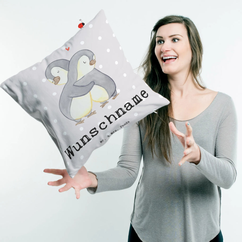Personalised cushion penguin Best cuddle partner in the world for, thank you, gift, giving, birthday, birthday present, gift idea, souvenir, make you happy, gift tip, Wife, Spouse, In Love, Bed, Partner, Husband, Girlfriend, Cuddle, Life Partner, Boyfriend, Netflix, Wedding Anniversary, Love, Cuddle Partner