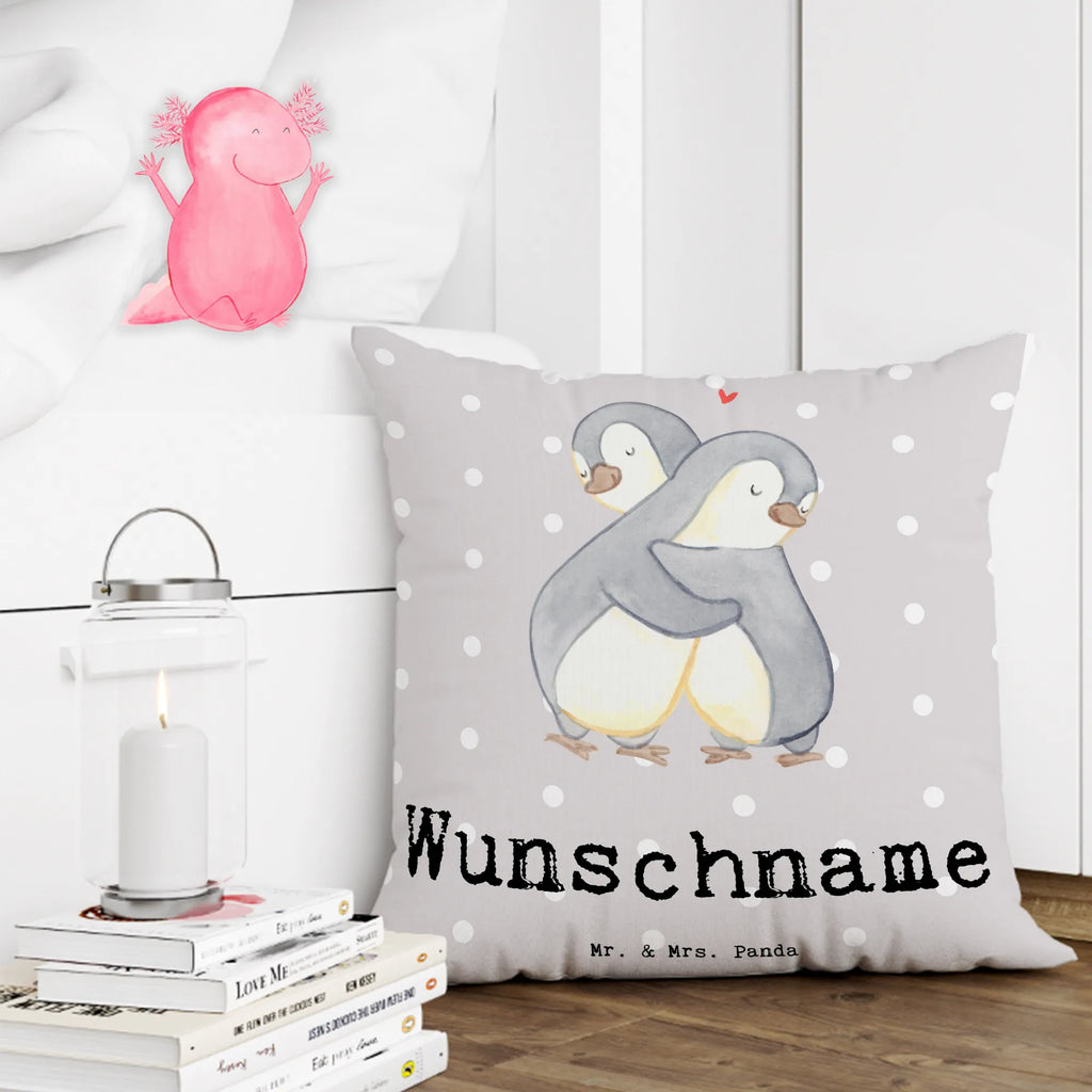Personalised cushion penguin Best life partner in the world for, thank you, gift, giving, birthday, birthday present, gift idea, souvenir, make you happy, gift tip, wife, partner, girlfriend, in love, Life partner, spouse, boyfriend, husband, wedding anniversary, love