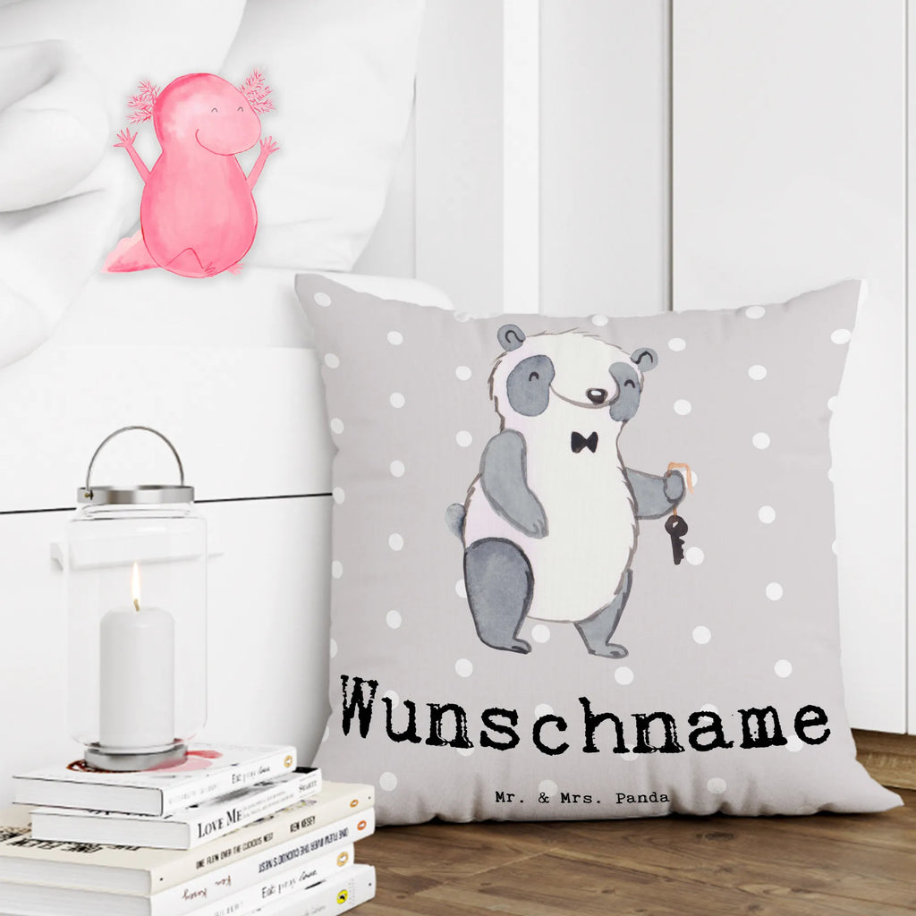 Personalised cushion panda Best roommate in the world for, thank you, gift, giving, birthday, birthday present, gift idea, souvenir, make you happy, gift tip, roommate, flat share resident, Roommate, flat share