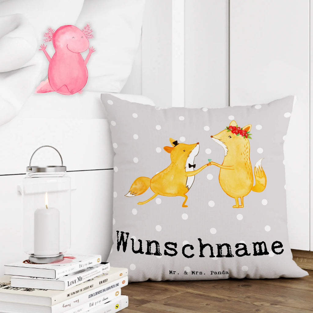 Personalised cushion Fox Best Fiancé in the World for, thank you, gift, giving, birthday, birthday present, gift idea, souvenir, make you happy, gift tip, Fiance, Husband, Betrothal, Wedding, Dream Man, To-be, Boyfriend, Marriage