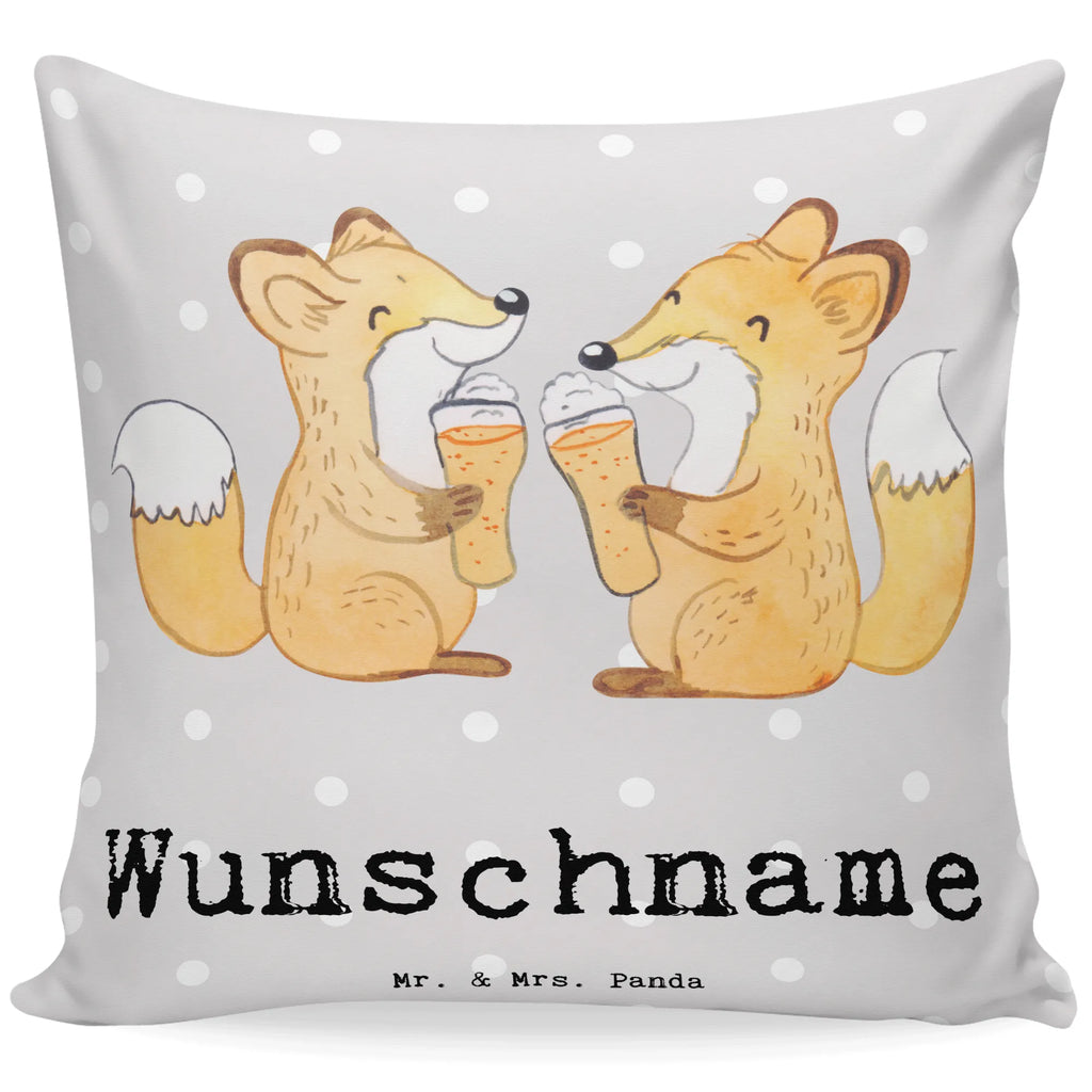 Personalised cushion Fox Best cousin in the world for, thank you, gift, giving, birthday, birthday present, gift idea, souvenir, make you happy, gift tip, cousin, aunt&#39;s son, Cousin, kin, family, uncle&#39;s son