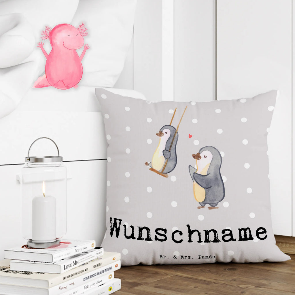 Personalised cushion penguin Best grandma in the world for, thank you, gift, giving, birthday, birthday present, gift idea, souvenir, make you happy, gift tip, Grandmother, grandmother, grandson, grandma, grandchild, granddaughter, little thing, grandpa, best