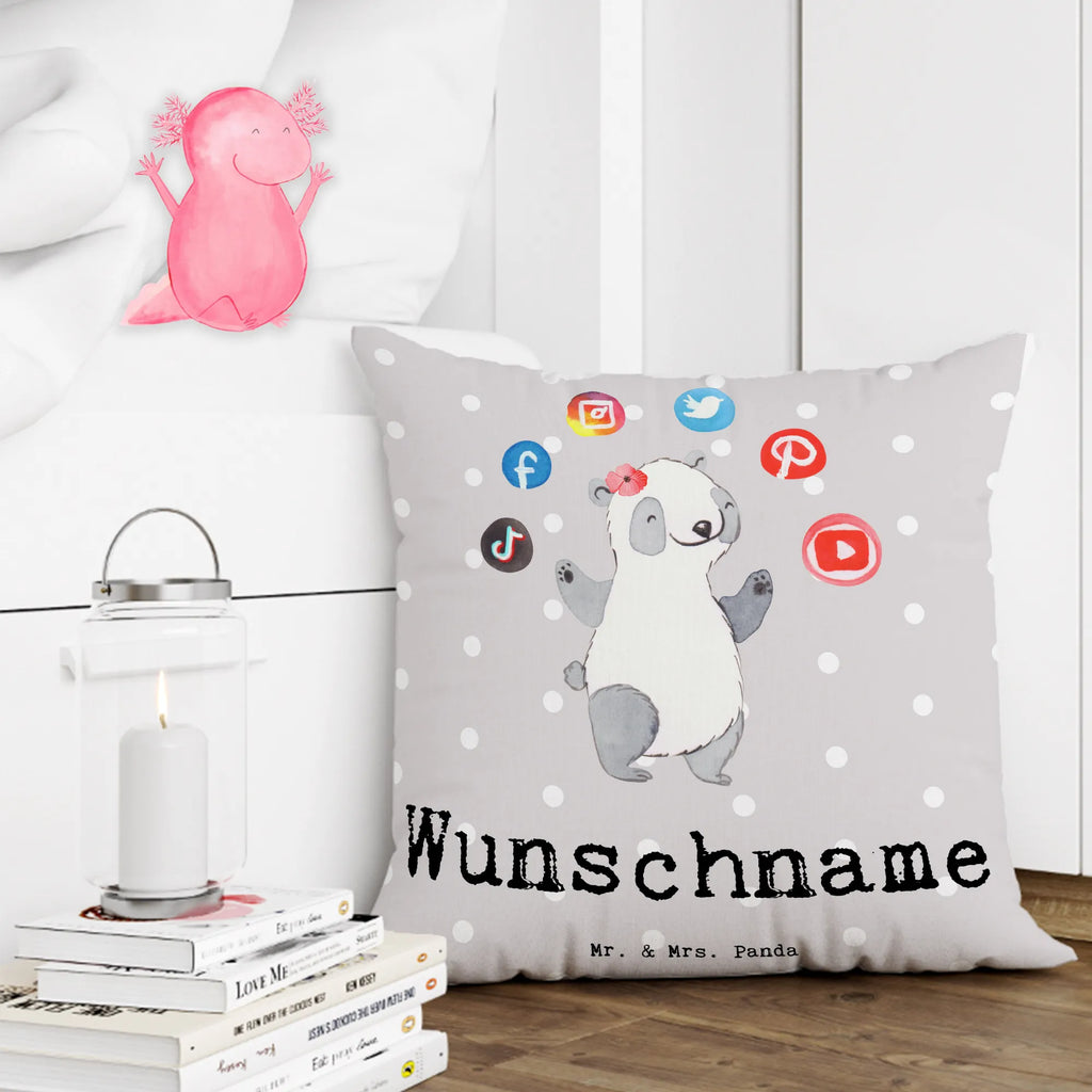 Personalised cushion Social Media Manager heart gift, gift idea, best, farewell gift, passing exam, anniversary, retirement, promotion, job start, sayings, funny, profession