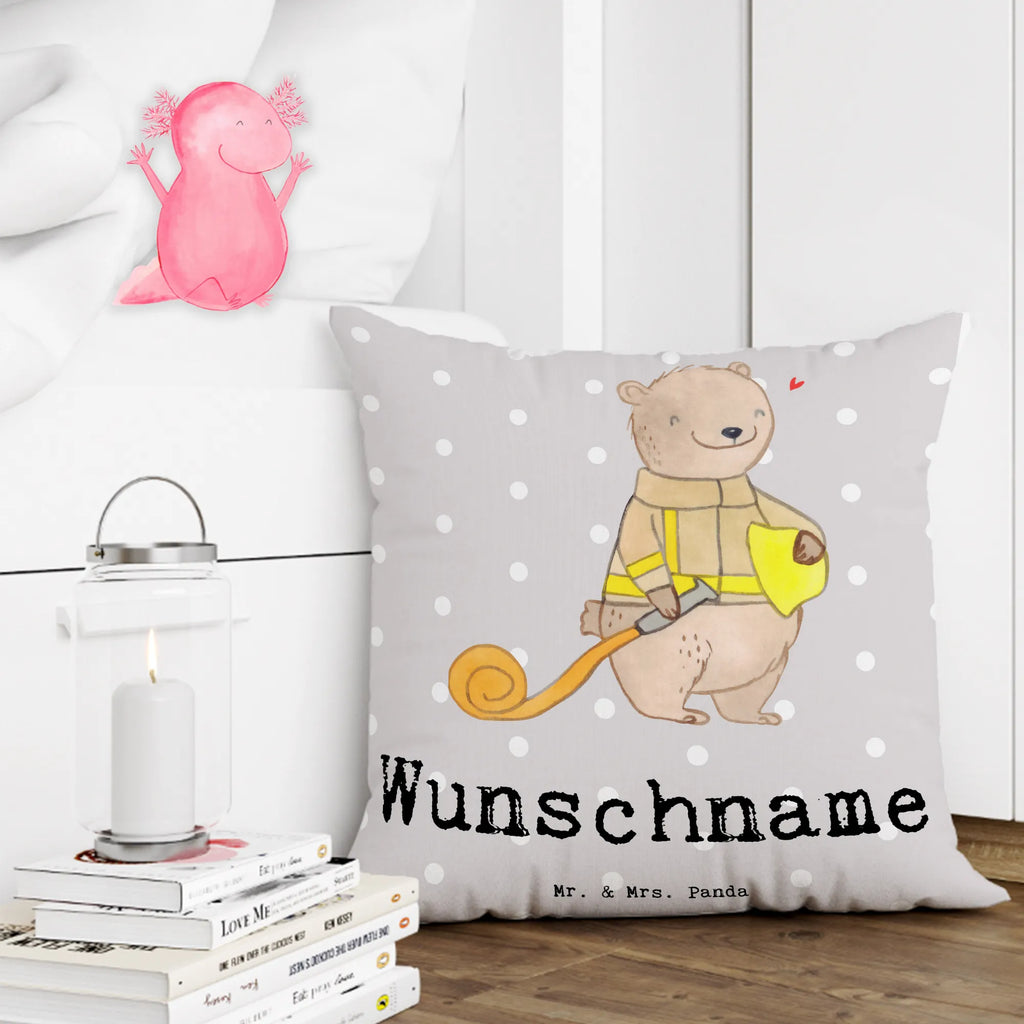 Personalised cushion bear Volunteer firefighter Gift, sport, hobby, giving, thank you, award, profit, athlete, fire brigade team, fire brigade saying, fire brigade deployment, fire service, youth fire brigade, fire brigade festival, days with the fire brigade, Volunteer fire brigade, fire brigade honor