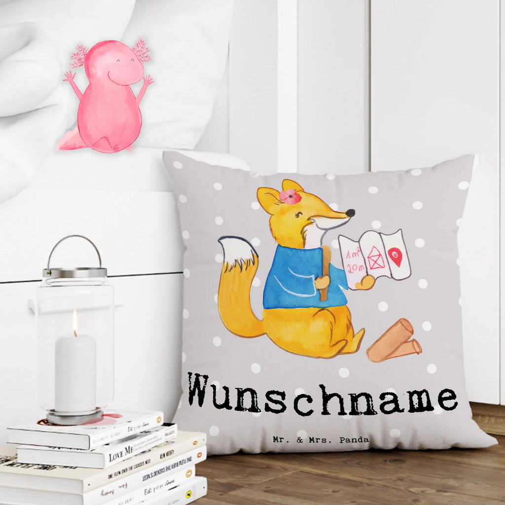 Personalised cushion female architect Heart gift, gift idea, best, farewell gift, passing exam, anniversary, retirement, promotion, job start, sayings, funny, profession