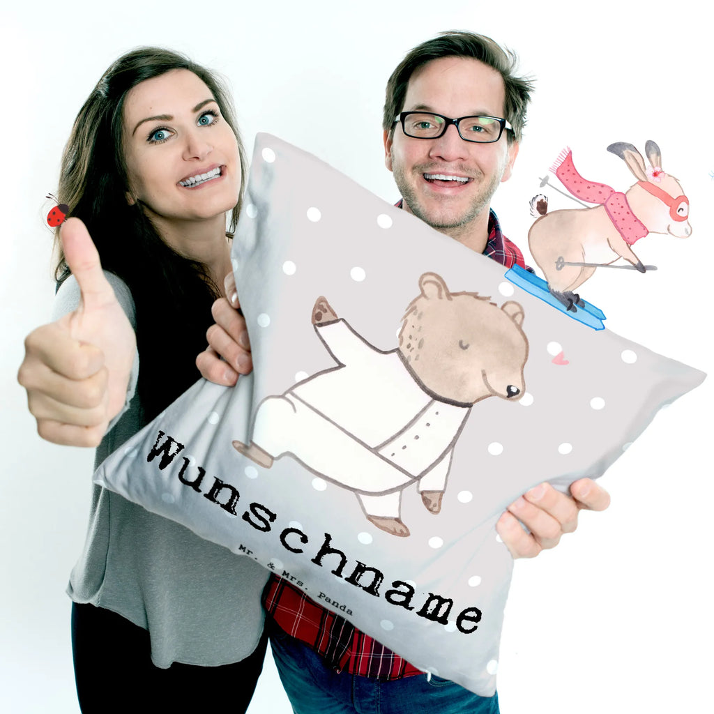 Personalised cushion bear Dive Gift, sport, hobby, giving, thank you, award, profit, athlete, diving, dive, diving school, Diving, snorkeling