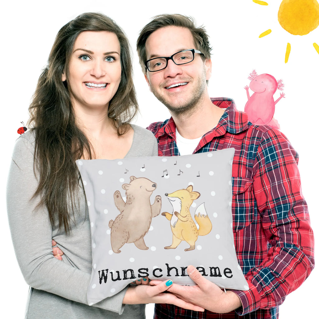 Personalisiertes Kissen Hase Tanzen Name, Wunschname, Kopfkissen, Kissen, bedrucken, personalisiert, Geschenk, Sport, Sportart, Hobby, Schenken, Danke, Dankeschön, Auszeichnung, Gewinn, Sportler, Tanzkurs, Tanzen, Tanzschule, tanzen gehen