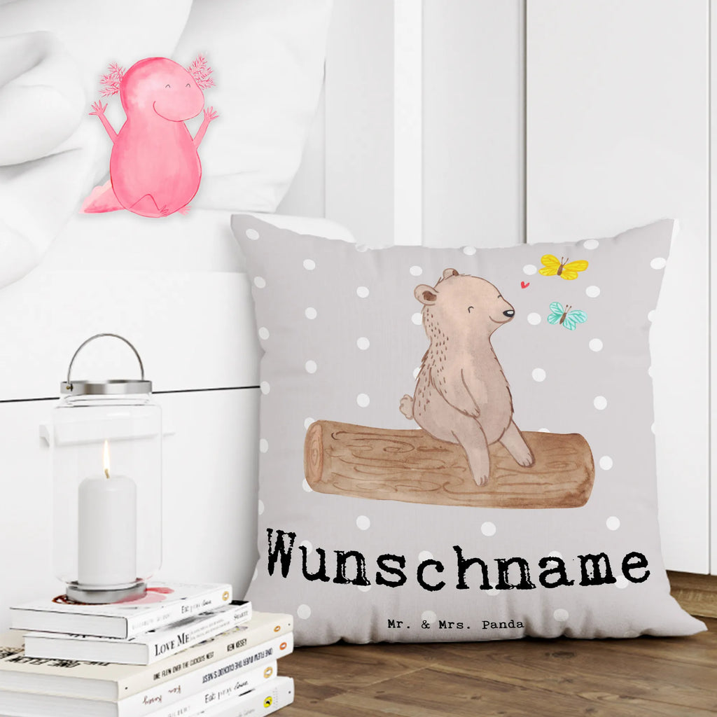 Personalised cushion bear nature lover Gift, sport, hobby, giving, thank you, award, profit, athlete, Hiking, Nature Lover, Outdoor