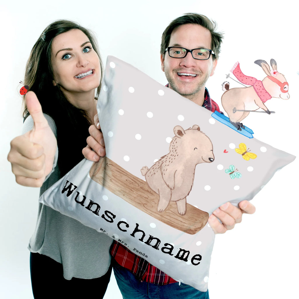 Personalised cushion bear nature lover Gift, sport, hobby, giving, thank you, award, profit, athlete, Hiking, Nature Lover, Outdoor