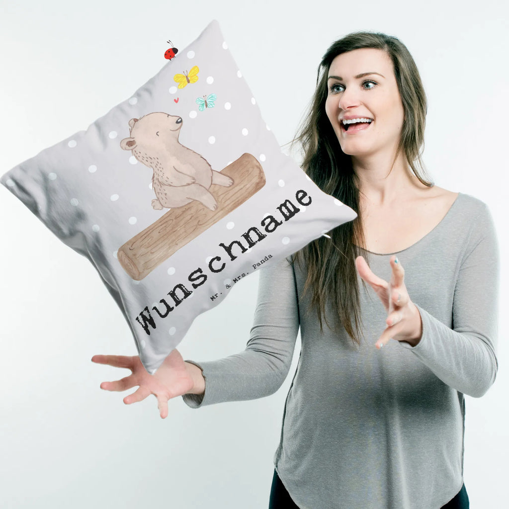 Personalised cushion bear nature lover Gift, sport, hobby, giving, thank you, award, profit, athlete, Hiking, Nature Lover, Outdoor