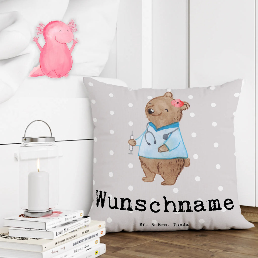 Personalised cushion nursing assistant heart gift, gift idea, best, farewell gift, passing exam, anniversary, retirement, promotion, job start, sayings, funny, profession